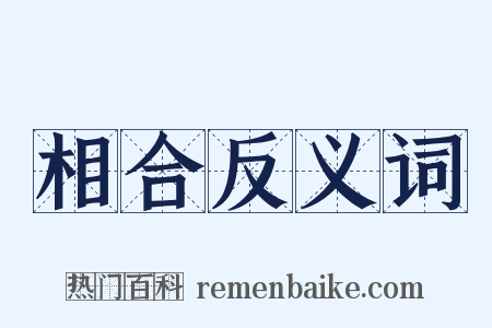 相合反义词是什么意思的图片